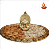 Badam Pista with Kamakshi Diya Thali - Click here to View more details about this Product